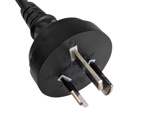 DINIC Netzkabel Australien Typ I auf C13 gewinkelt, 0,75mm², SAA, 1.80m