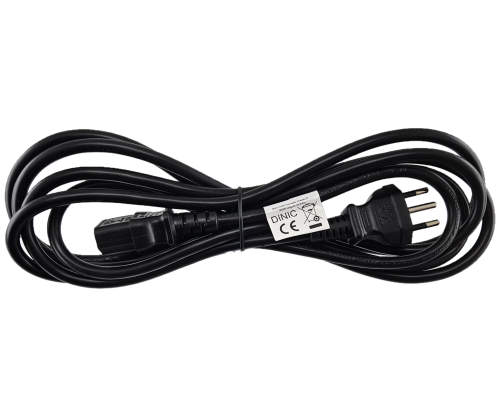 DINIC Netzkabel, Stromkabel für Brasilien Typ N auf C13, BRA 3pin, schwarz, 3m