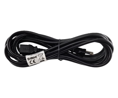 DINIC Netzkabel, Stromkabel für Brasilien Typ N auf C13, BRA 3pin, schwarz, 5m