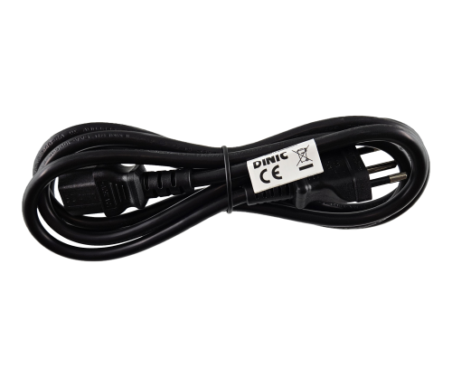 DINIC Netzkabel, Stromkabel für Brasilien Typ N auf C13, BRA 3pin, schwarz, 1,80m
