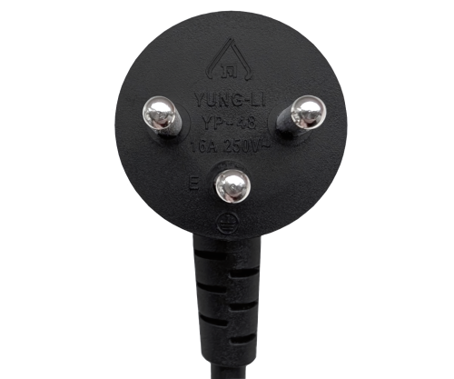 DINIC Netzkabel Israel Typ H auf C13, 0,75mm², 1,8m ISR 3pin Typ H/IEC 60320-C13, SII, schwarz