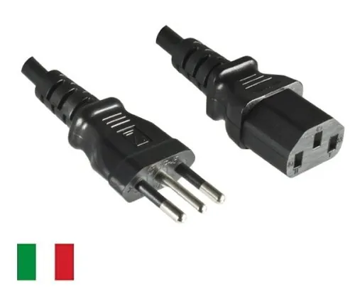 DINIC Stromkabel, Netzkabel für Italien auf C13 Kaltgeräte