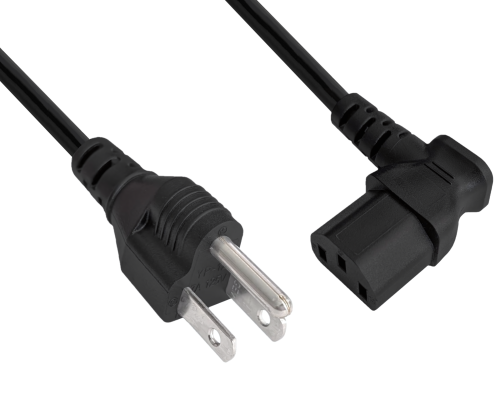 DINIC Netzkabel Japan Typ B auf C13 gewinkelt, JPN, schwarz