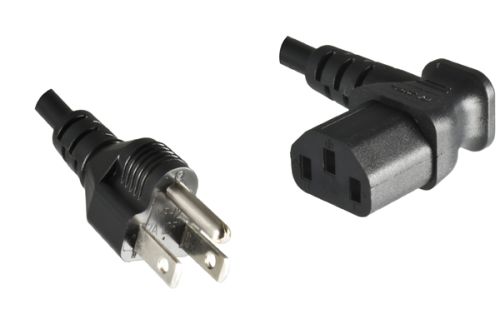 DINIC Netzkabel Japan Typ B auf C13 gewinkelt, JPN, schwarz