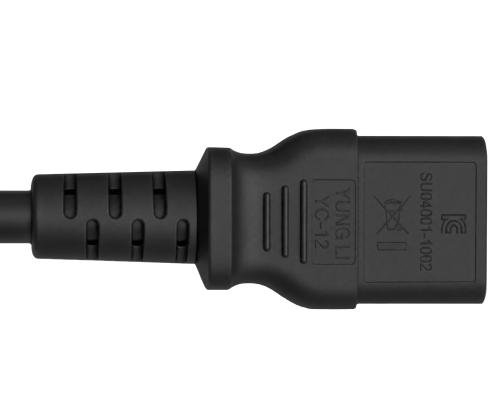 DINIC Netzkabel Korea CEE 7/4 auf C13, KTL, 1,80m