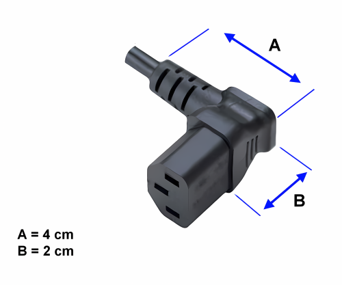 DINIC Netzkabel England UK Typ G 10A auf C13 90° unten, ASTA/SASO/HK/SM, 1.80m