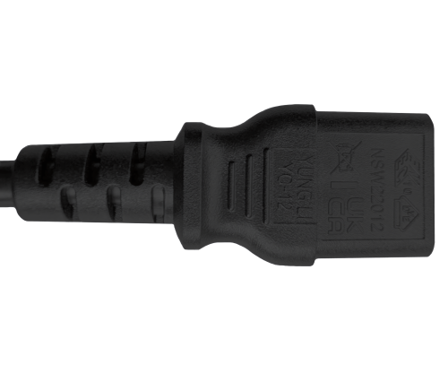 DINIC Netzkabel England UK Typ G 10A-C13, 1mm²,10A fused, ASTA, schwarz, 2m