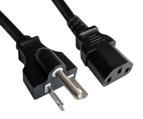 DINIC Netzkabel Amerika USA NEMA 6-20P bis 250V auf C13, schwarz, 2m