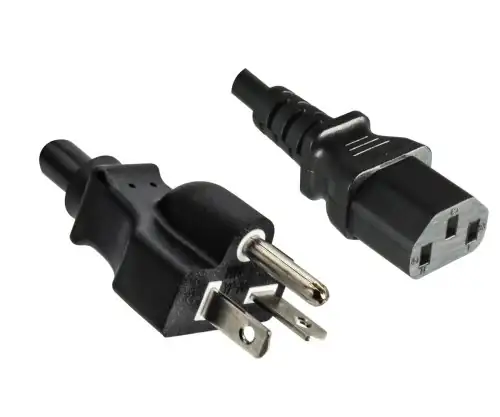 DINIC Netzkabel Amerika USA NEMA 6-20P bis 250V auf C13, schwarz, 2m
