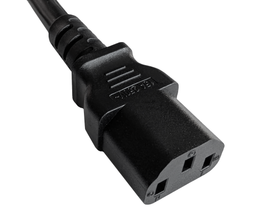 DINIC Netzkabel Amerika USA NEMA 6-20P bis 250V auf C13, schwarz, 2m