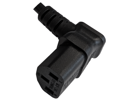 DINIC Netzkabel Amerika USA Typ B auf C13 oben/unten gewinkelt, 1,8m