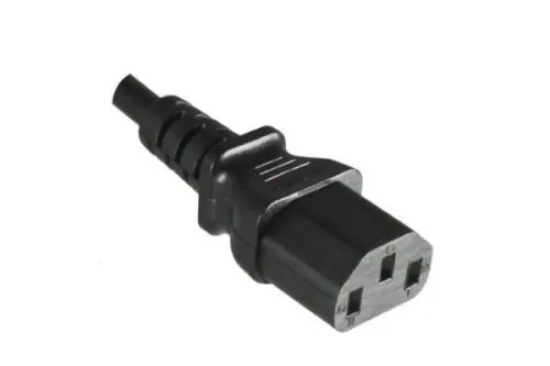 DINIC Netzkabel Schutzkontaktstecker auf C13, VDE, 0,75mm², schwarz, 0,50m