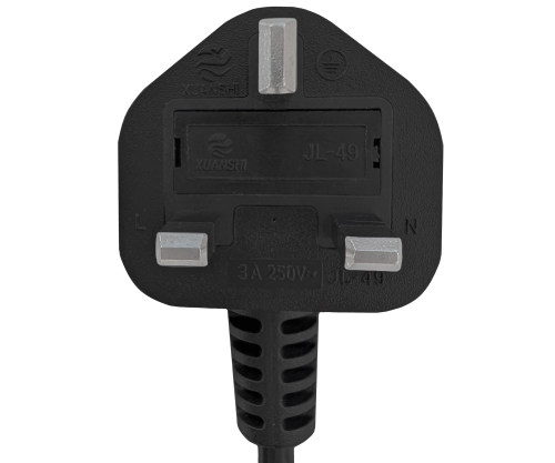 DINIC Netzkabel England UK Typ G 3A auf C7, BSI Kitemark, 1,80m