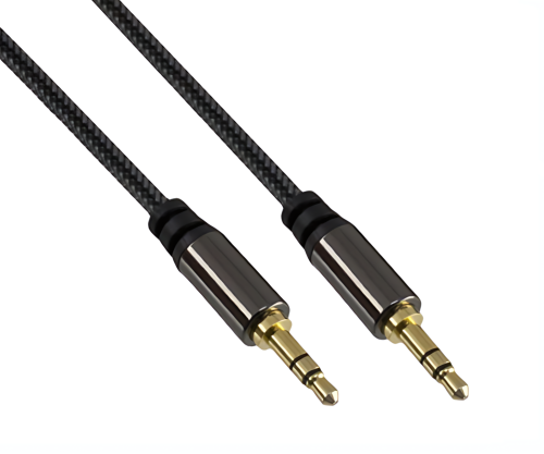DINIC Premium Audiokabel 3,5mm Klinke St. auf St., Dubai Range, schwarz