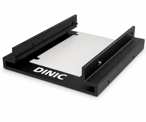 DINIC Einbaurahmen aus Aluminium für 2x2,5" HDD / SSD in einen 3,5" Schacht