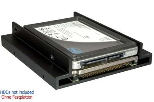 DINIC Einbaurahmen aus Aluminium für 2x2,5" HDD / SSD in einen 3,5" Schacht