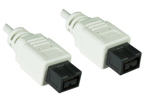 DINIC Premium FireWire Kabel 9 polig auf 6 polig Stecker 2m, transparent 