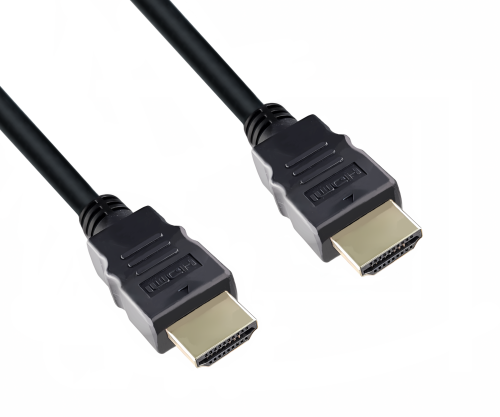DINIC HDMI-High Speed 1.4 Kabel mit Ethernet, 4K 60Hz, 3D, schwarz, DINIC Polybag, 1m