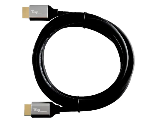 DINIC HDMI 2.1 Kabel, 2x Stecker Aluminiumgehäuse, 48Gbps, 3D, HDR, 4K@120Hz, 8K@60Hz, 1m