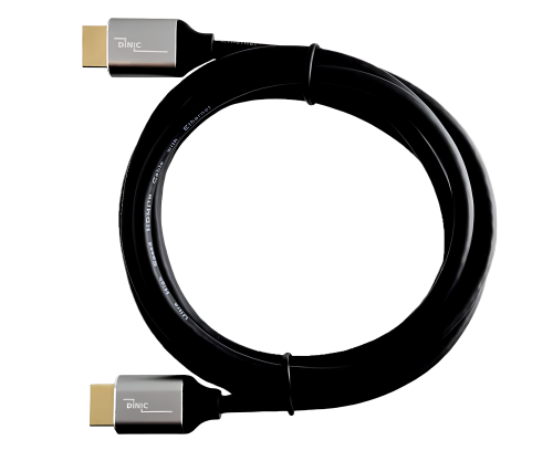 DINIC HDMI 2.1 Kabel, 2x Stecker Aluminiumgehäuse, 48Gbps, 3D, HDR, 4K@120Hz, 8K@60Hz, 2m