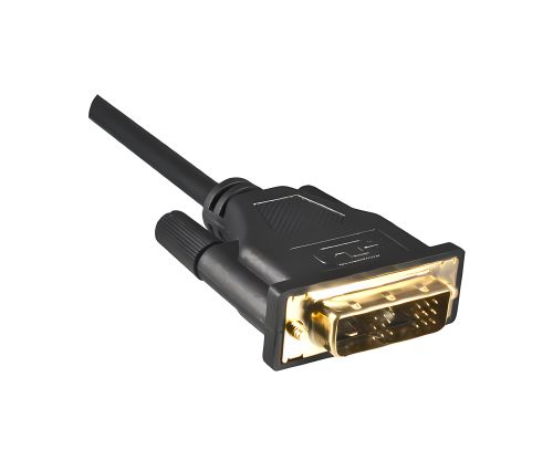 DINIC HDMI Kabel A Stecker auf DVI-D Stecker, vergoldete Kontakte, schwarz, 2m