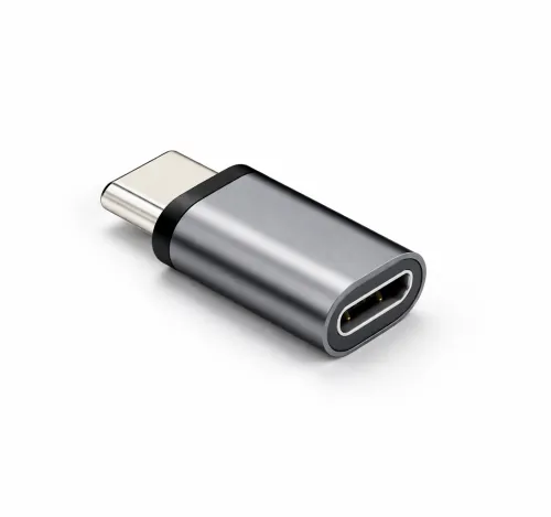 DINIC Adapter USB C Stecker auf USB 2.0 Micro Buchse, silber, DINIC Blister