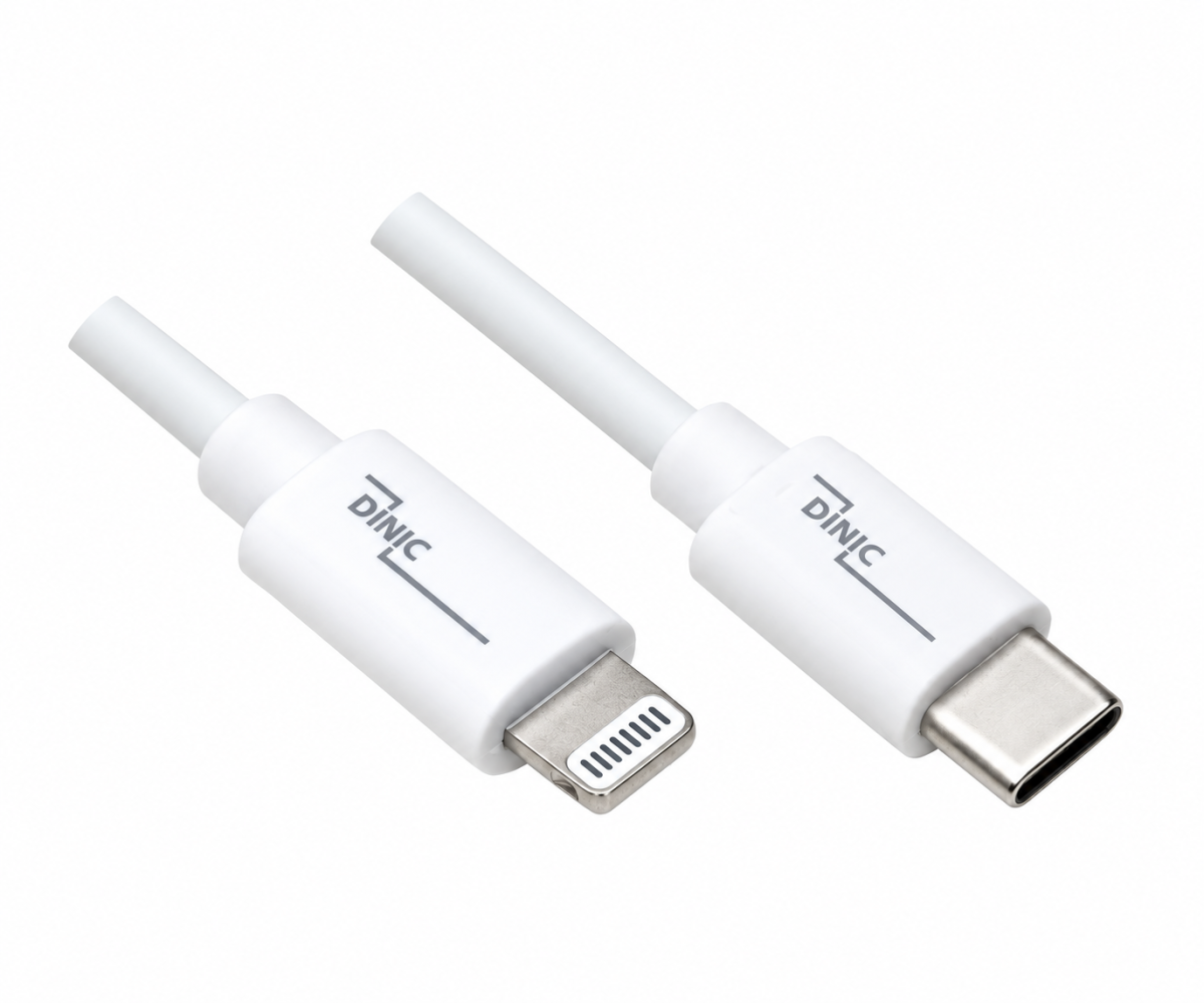 DINIC USB C auf Lightning Kabel, MFi, Box, weiß, 2m, MFi zertifiziert, Sync- und Schnellladekabel