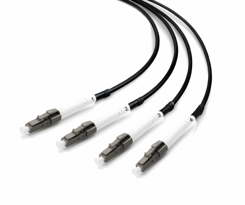 DINIC LWL Outdoor-Kabel 4 Fasern OM4, 50µ, LC/LC, Außenkabel , 100m