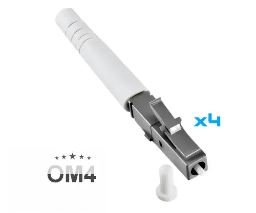 DINIC LWL Outdoor-Kabel 4 Fasern OM4, 50µ, LC/LC, Außenkabel, 200m