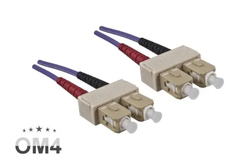 DINIC LWL Kabel OM4, Patchkabel SC/SC Lichtwellenleiter Multimode