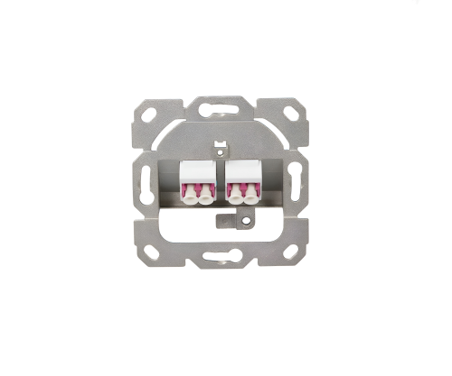 DINIC Anschlussdose mit 2 LC-Duplex Adaptern, weiß