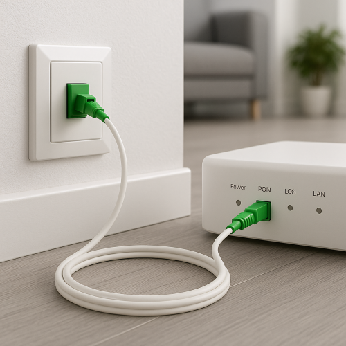 DINIC Anschlusskabel Glasfaser-Router, LC/APC - SC/APC, weiß, 2m