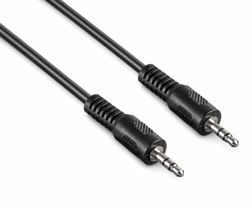 DINIC Audiokabel 3,5mm Stereoklinke St. auf St., 2m DINIC, schwarz