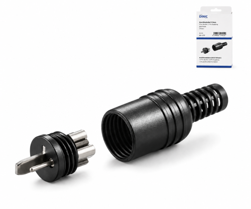 DINIC Lautsprecherstecker, schwarz, 2 Stück