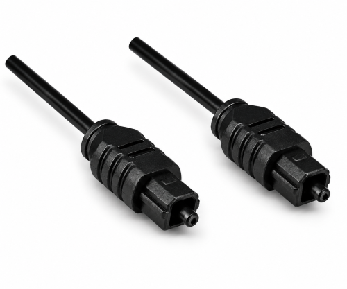DINIC Toslink 2mm Kabel, Kunststoffstecker, schwarz, 2m