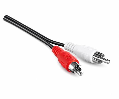 DINIC Audio-Video Kabel 3,5mm St. auf 2x Cinch St., Anschlusskabel RCA, schwarz