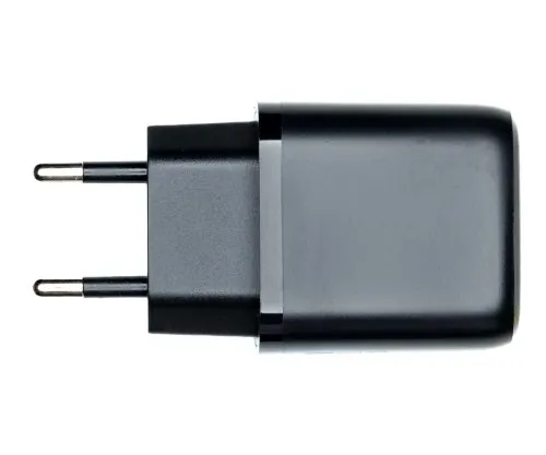 USB C+A Ladegerät/Netzteil 20W, PD, schwarz Power Delivery + QC 3.0, schwarz