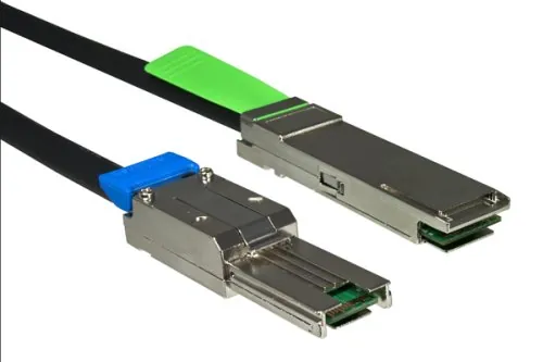 DINIC, MADISON QSFP SFF-8436 auf mini SAS SFF-8088, 1m versilbertes Kupferkabel, AWG 28