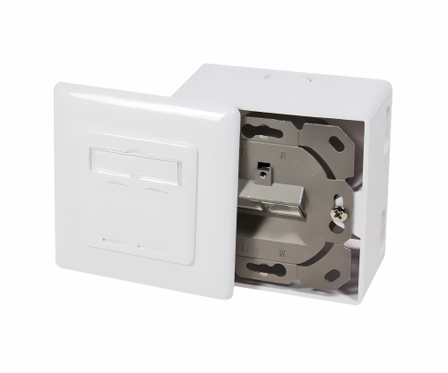 DINIC Cat.6/5 Netzwerkdose zweifach, RJ45