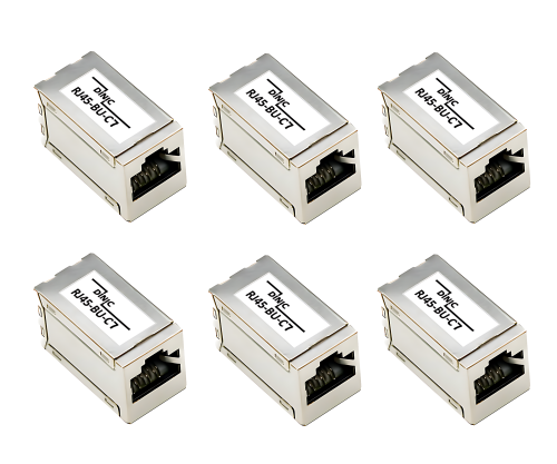 6x DINIC  RJ45 Cat 7 Kupplung Buchse auf Buchse RJ45 Buchse auf Buchse, geschirmt, Vollmetall