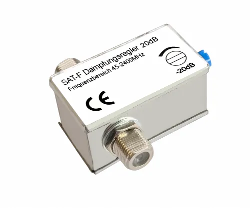 SAT-Dämpfungsregler 0 dB - 20 dB F-Stecker auf F-Stecker
