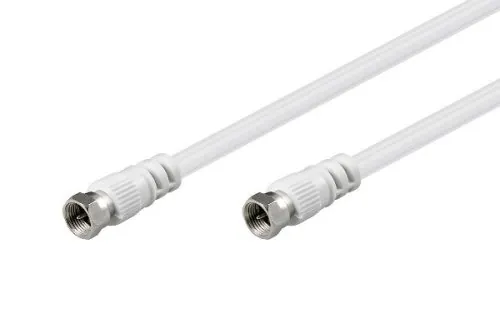 DINIC SAT Kabel F-Secker auf F-Stecker, weiß