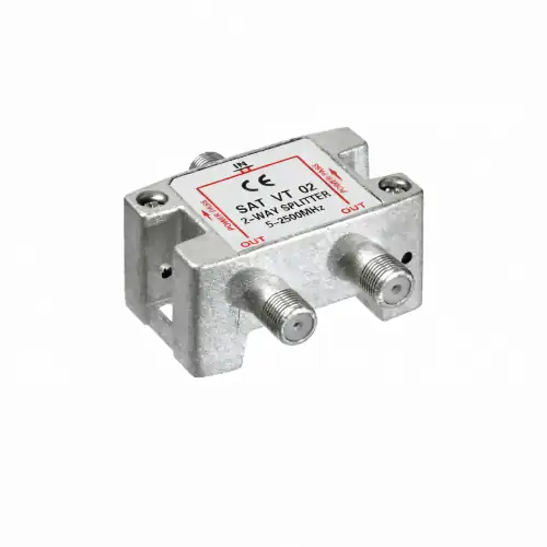 DINIC SAT-Verteiler für Satelliten-Anlagen, 2-fach, PB 5-2500 MHz, DINIC Polybag