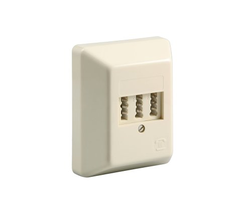 DINIC Telefon-Aufputzdose, N/F/F, Box für zwei Telefone und eine Nebenstelle