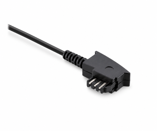 DINIC Telefonverlängerung universal-Belegung, TAE-F Stecker auf TAE-F Kupplung 4-polig belegt, schwarz, 3m