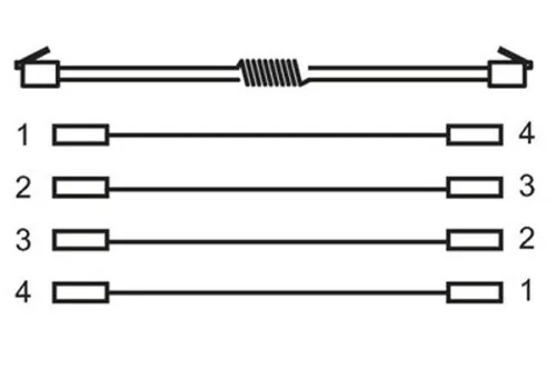 DINIC Telefonhörer-Spiralkabel, RJ10 4P4C Modularstecker auf Stecker, weiß