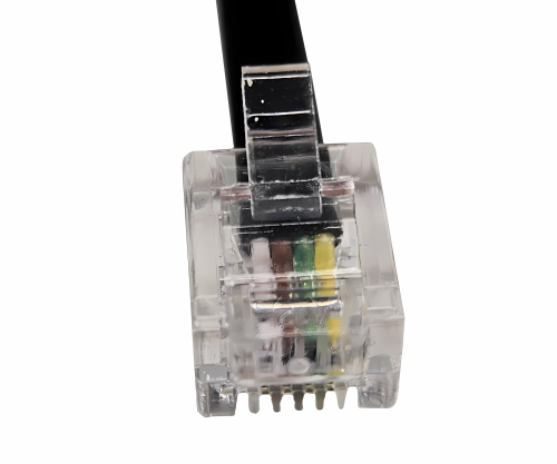 DINIC TAE Verteiler 3x TAE N/F/F Buchse auf RJ11/RJ45 Stecker (6P4C), schwarz, DINIC Box, 0,20m