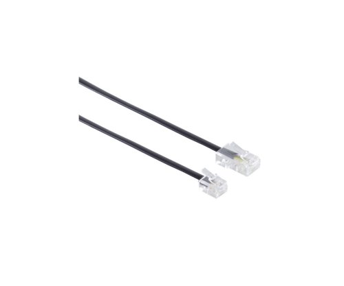 DSL Modular-/ Westernkabel RJ11 auf RJ45, 6m, Box 8P4C Stecker auf 6P4C Stecker, schwarz, 6m