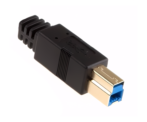 DINIC USB 3.0 Kabel A Stecker auf B Stecker, 3P AWG 28/1P AWG 24, vergoldete Kontakte, schwarz, 1m
