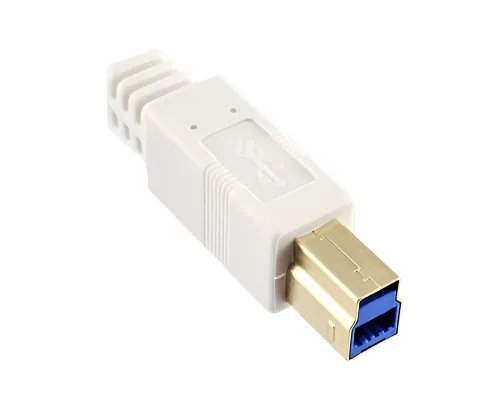 DINIC USB 3.0 Kabel A Stecker auf B Stecker, 2m 3P AWG 28/1P AWG 24, vergoldete Kontakte, weiß